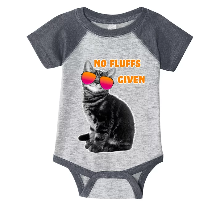 No Fluffs Given Kitten Sunglasses Infant Baby Jersey Bodysuit