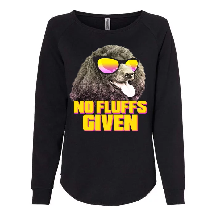 No Fluffs Given Poodle Womens California Wash Sweatshirt