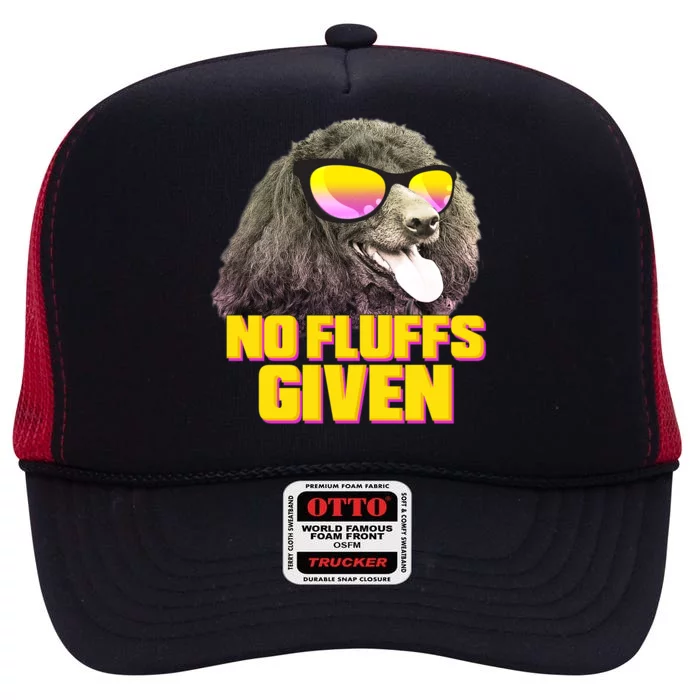 No Fluffs Given Poodle High Crown Mesh Trucker Hat