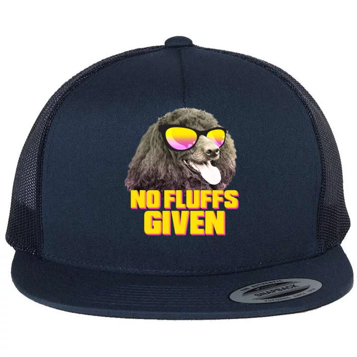 No Fluffs Given Poodle Flat Bill Trucker Hat