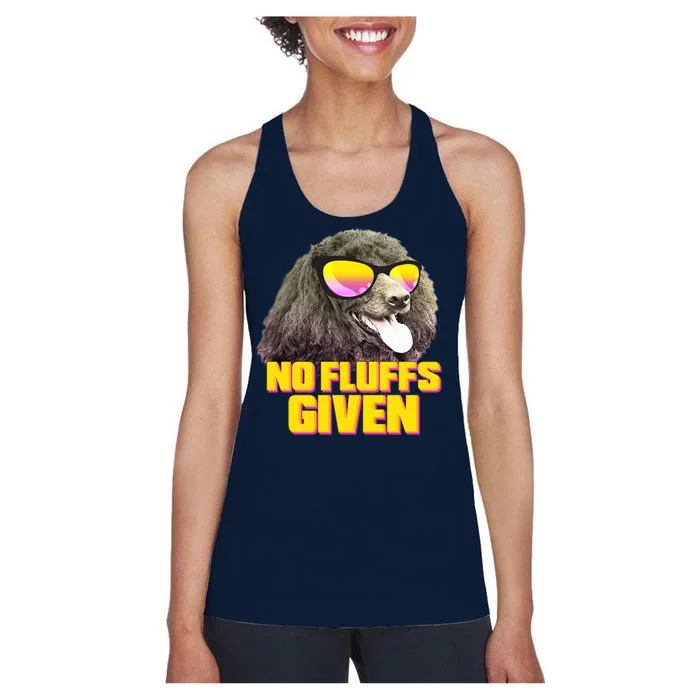 No Fluffs Given Poodle Women's Racerback Tank