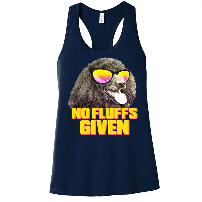 No Fluffs Given Poodle Women's Racerback Tank