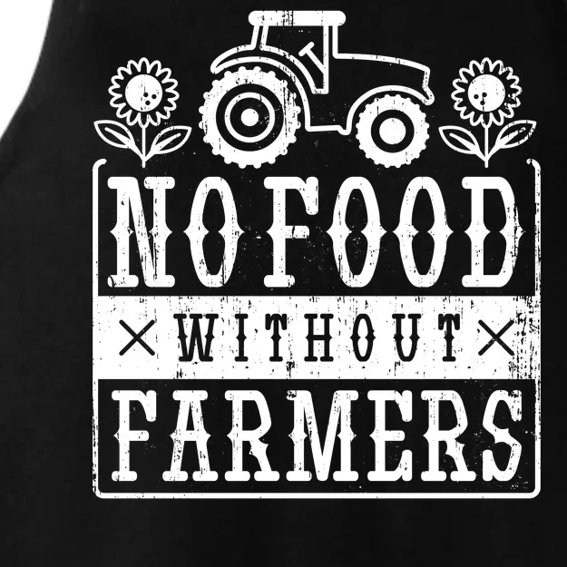 No Food Without Farmers Ladies Tri-Blend Wicking Tank