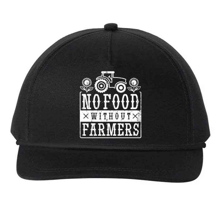 No Food Without Farmers Snapback Five-Panel Rope Hat