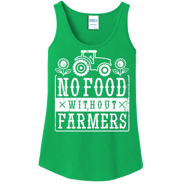 No Food Without Farmers Ladies Essential Tank