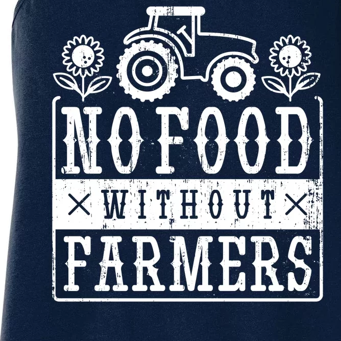 No Food Without Farmers Women's Racerback Tank