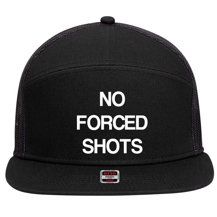 No Forced Shots 7 Panel Mesh Trucker Snapback Hat