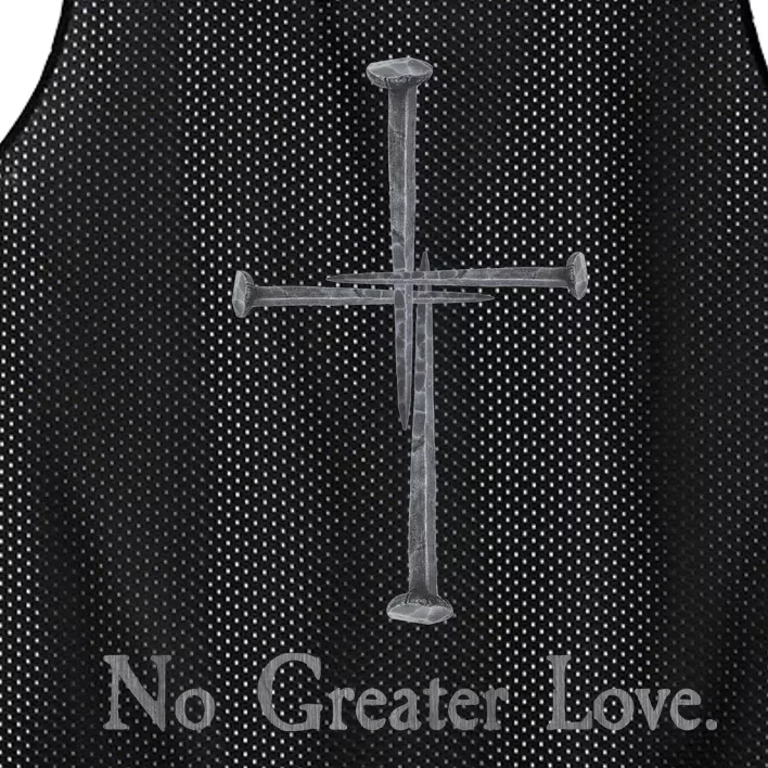 No Greater Love. Jesus Nailed To the Cross Christian Mesh Reversible Basketball Jersey Tank