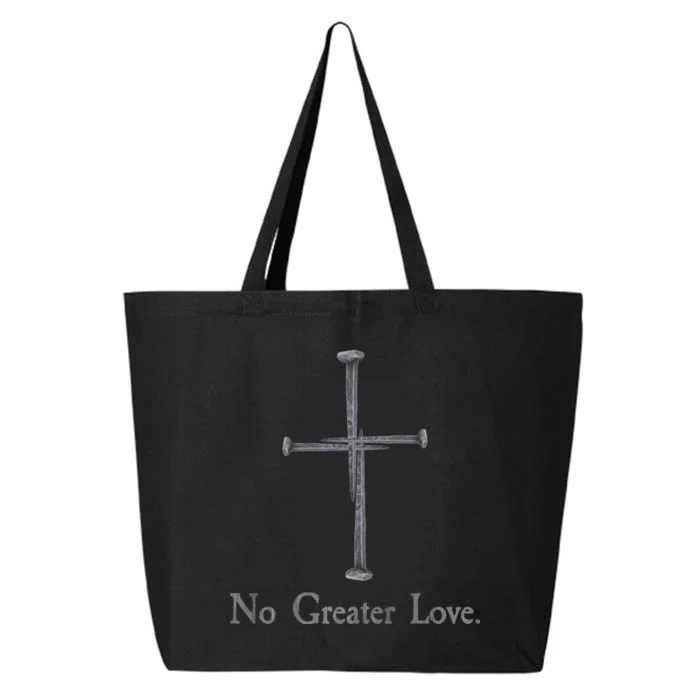 No Greater Love. Jesus Nailed To the Cross Christian 25L Jumbo Tote