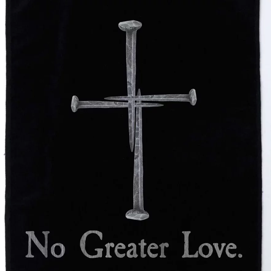 No Greater Love. Jesus Nailed To the Cross Christian Platinum Collection Golf Towel