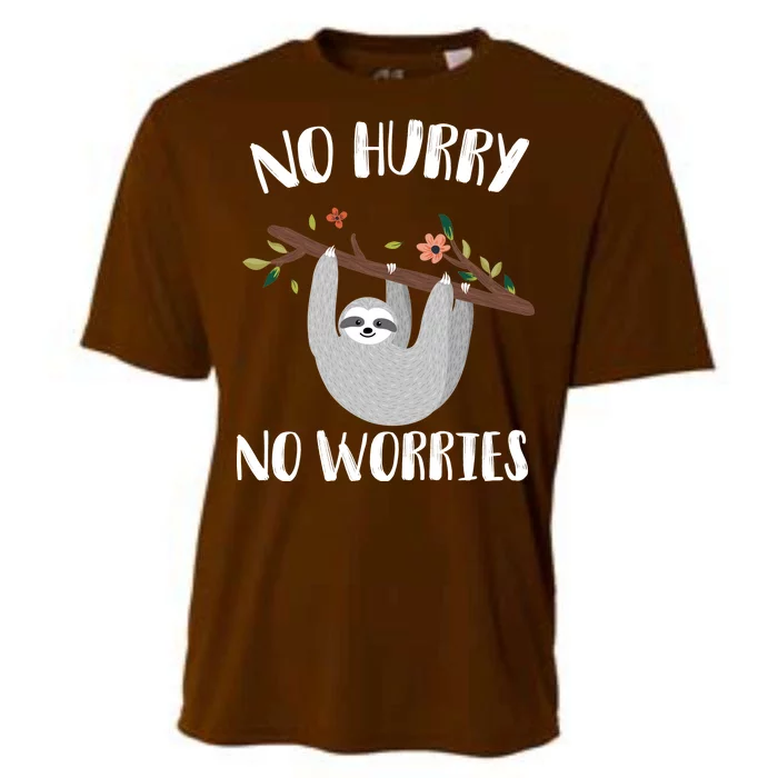 No Hurry No Worries Lazy Sloth Cooling Performance Crew T-Shirt