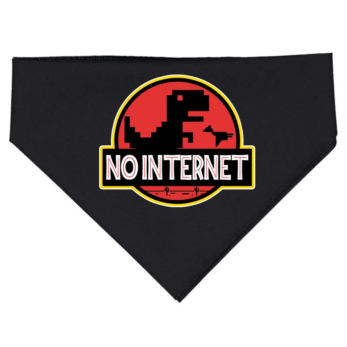 No Internet T-Rex USA-Made Doggie Bandana