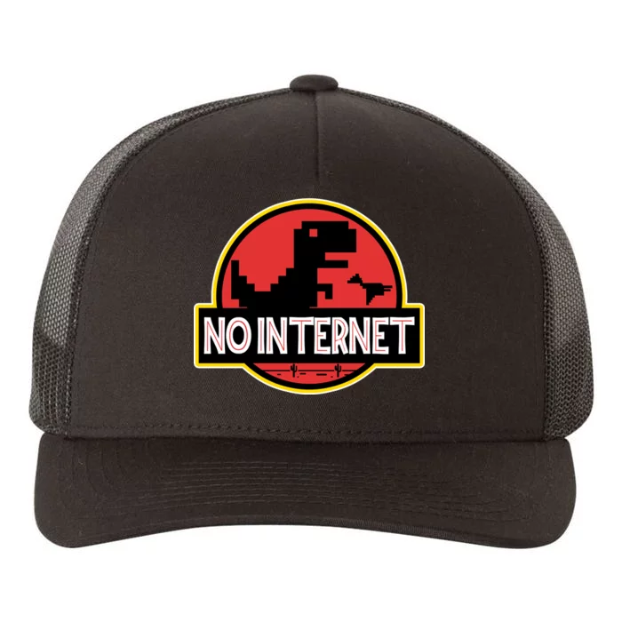 No Internet T-Rex Yupoong Adult 5-Panel Trucker Hat