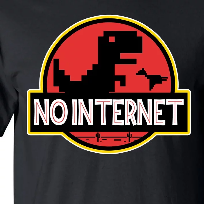 No Internet T-Rex Tall T-Shirt