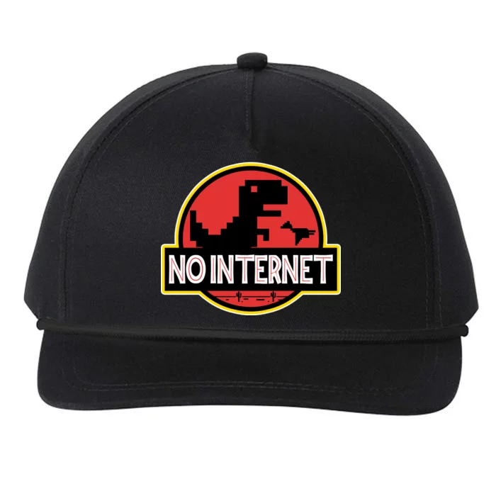 No Internet T-Rex Snapback Five-Panel Rope Hat