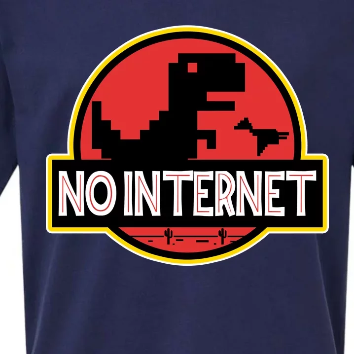 No Internet T-Rex Sueded Cloud Jersey T-Shirt