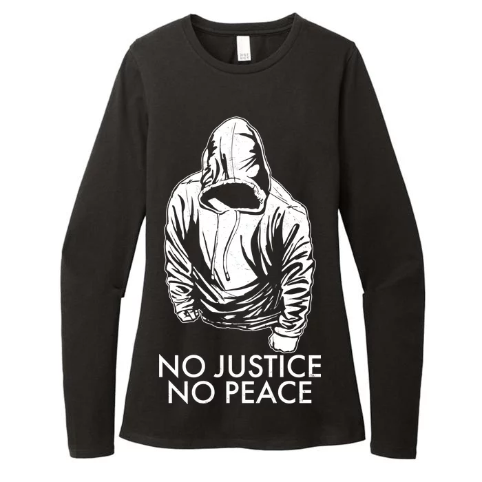 No Justice No Peace Black Lives Matter Womens CVC Long Sleeve Shirt