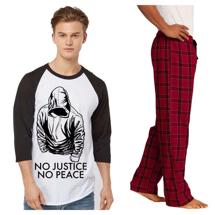 No Justice No Peace Black Lives Matter Raglan Sleeve Pajama Set