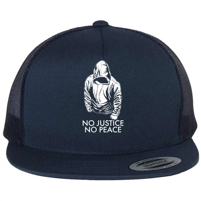 No Justice No Peace Black Lives Matter Flat Bill Trucker Hat