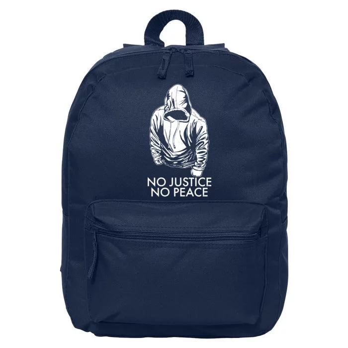 No Justice No Peace Black Lives Matter 16 in Basic Backpack