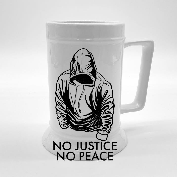 No Justice No Peace Black Lives Matter Front & Back Beer Stein