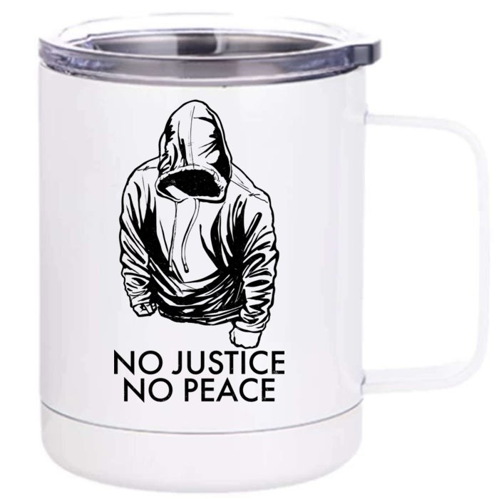 No Justice No Peace Black Lives Matter Front & Back 12oz Stainless Steel Tumbler Cup