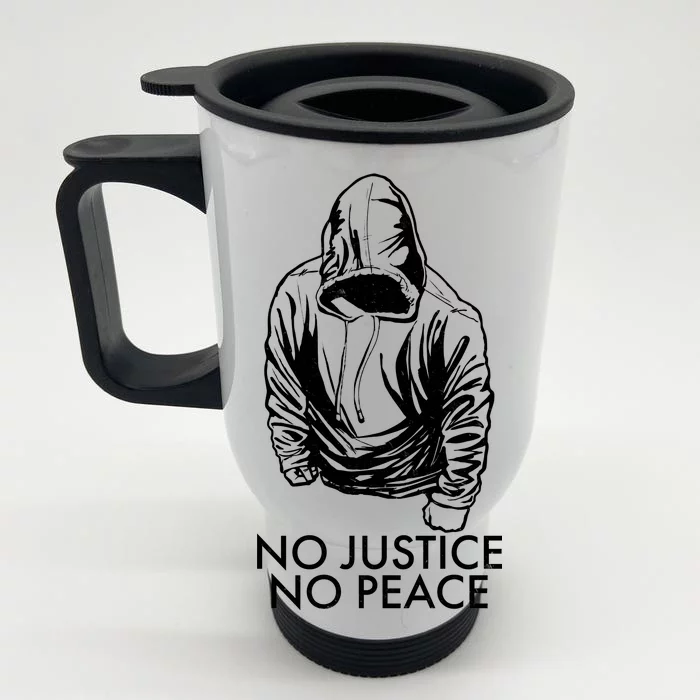 No Justice No Peace Black Lives Matter Front & Back Stainless Steel Travel Mug