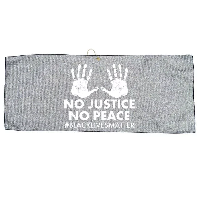 No Justice No Peace #BLACKLIVESMATTER Hand Prints Large Microfiber Waffle Golf Towel