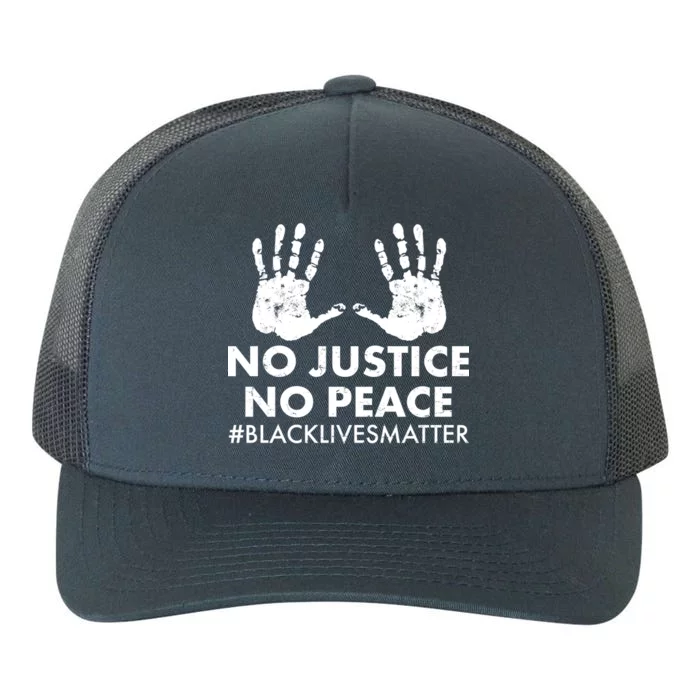 No Justice No Peace #BLACKLIVESMATTER Hand Prints Yupoong Adult 5-Panel Trucker Hat