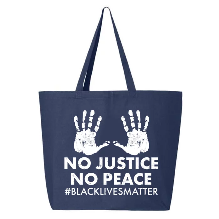 No Justice No Peace #BLACKLIVESMATTER Hand Prints 25L Jumbo Tote