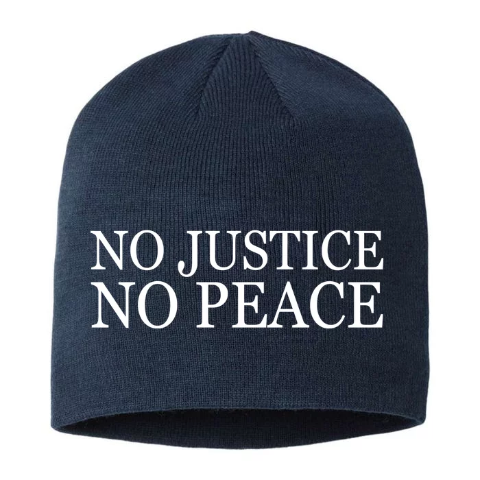 No Justice No Peace BLM Fight For Civil Rights 8 1/2in Sustainable Knit Beanie