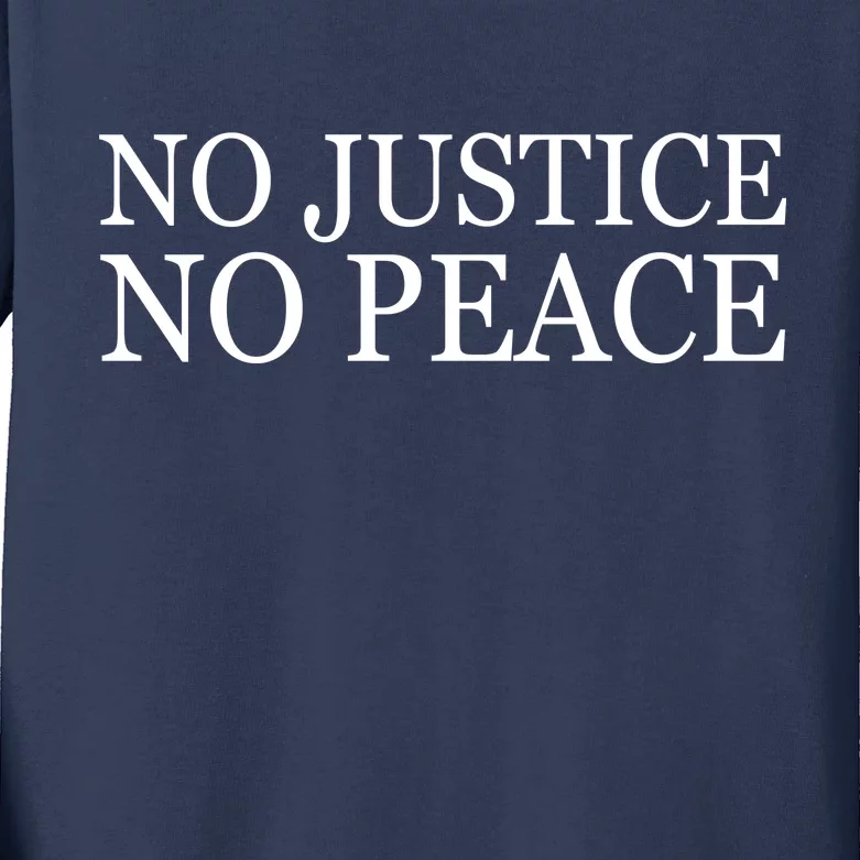 No Justice No Peace BLM Fight For Civil Rights Kids Long Sleeve Shirt