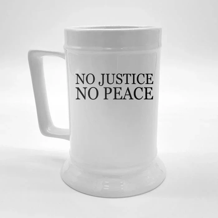 No Justice No Peace BLM Fight For Civil Rights Front & Back Beer Stein