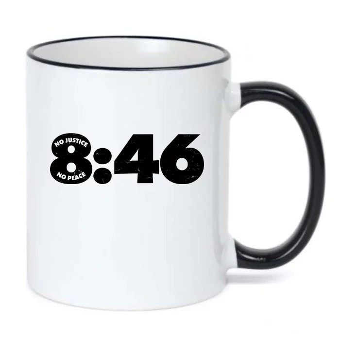 No Justice No Peace George Floyd Tribute 8:46 Black Color Changing Mug