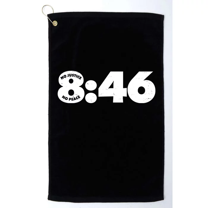 No Justice No Peace George Floyd Tribute 8:46 Platinum Collection Golf Towel