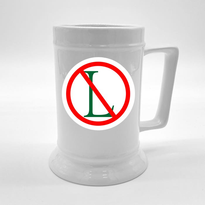 NO L Sign Noel Christmas Front & Back Beer Stein