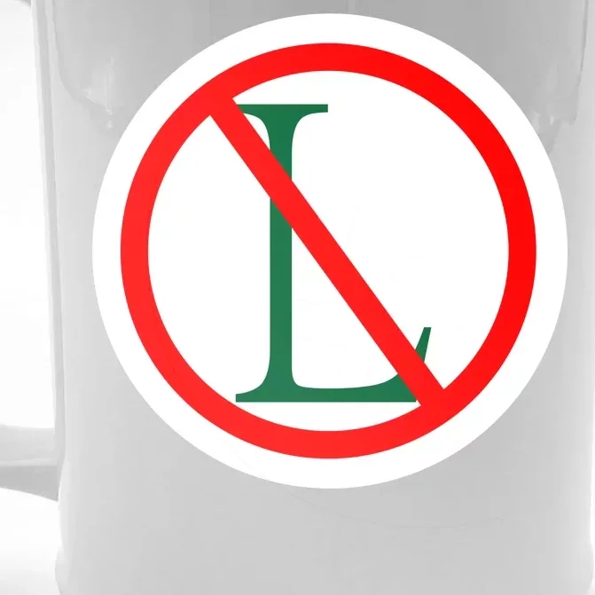 NO L Sign Noel Christmas Front & Back Beer Stein