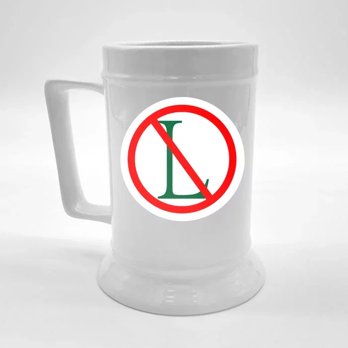 NO L Sign Noel Christmas Front & Back Beer Stein