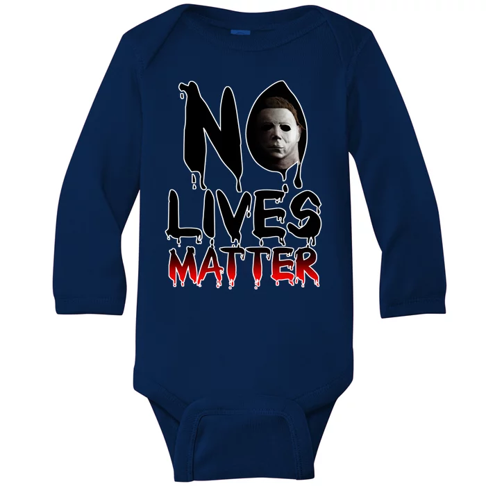 No Lives Matter Classic Horror Baby Long Sleeve Bodysuit