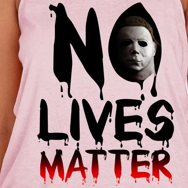 No Lives Matter Classic Horror Women's Knotted Racerback Tank