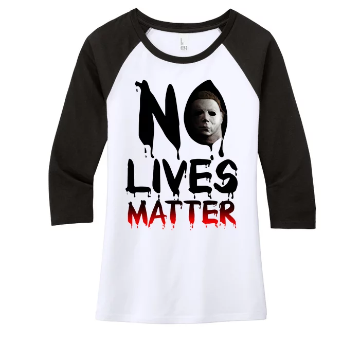 No Lives Matter Classic Horror Women's Tri-Blend 3/4-Sleeve Raglan Shirt