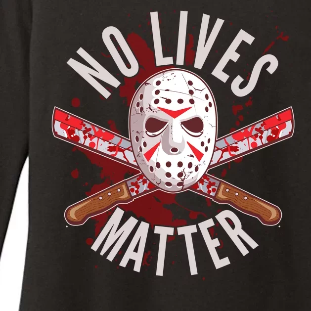 No Lives Matter Jason Hockey Mask Womens CVC Long Sleeve Shirt