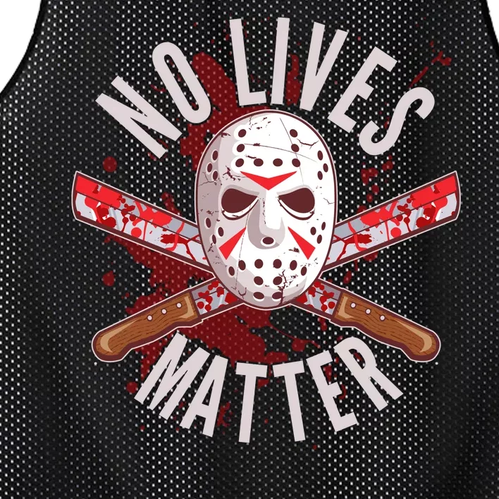 No Lives Matter Jason Hockey Mask Mesh Reversible Basketball Jersey Tank