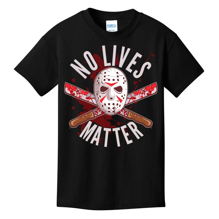 No Lives Matter Jason Hockey Mask Kids T-Shirt