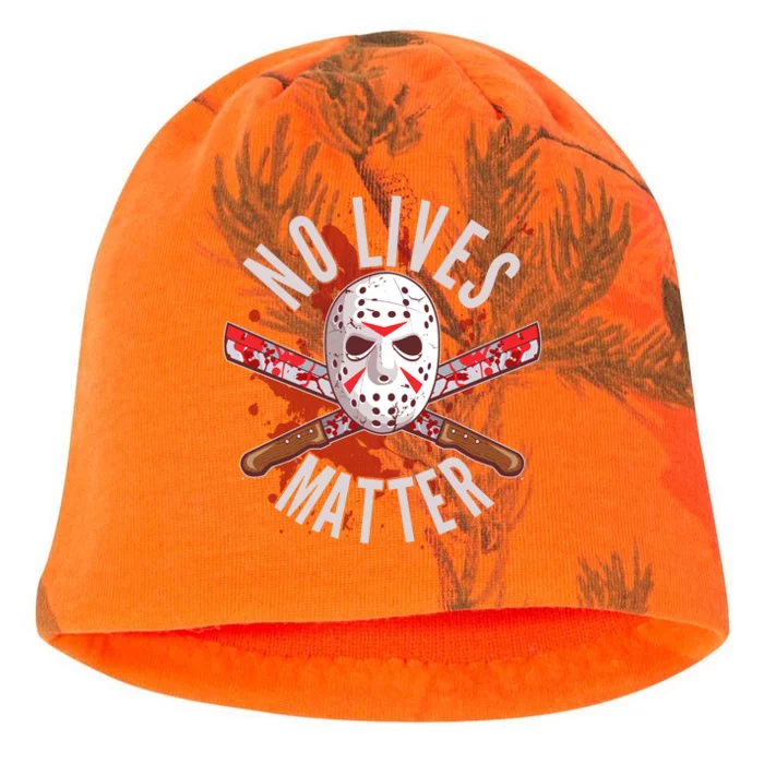 No Lives Matter Jason Hockey Mask Kati - Camo Knit Beanie