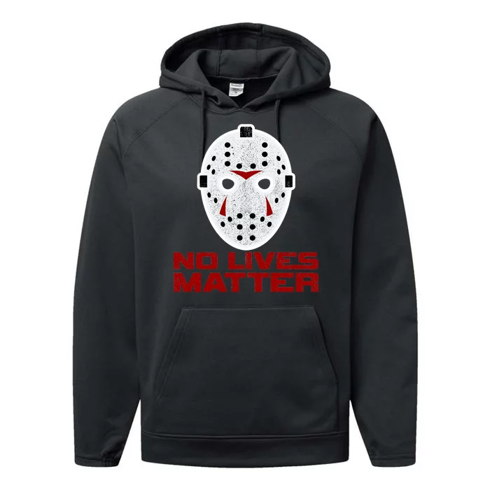 No Lives Matter Scary Halloween Mask Performance Fleece Hoodie