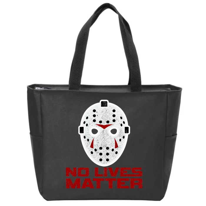 No Lives Matter Scary Halloween Mask Zip Tote Bag