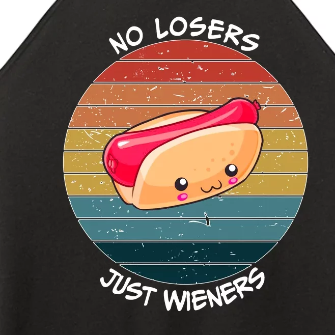 No Losers Just Wieners Women’s Perfect Tri Rocker Tank