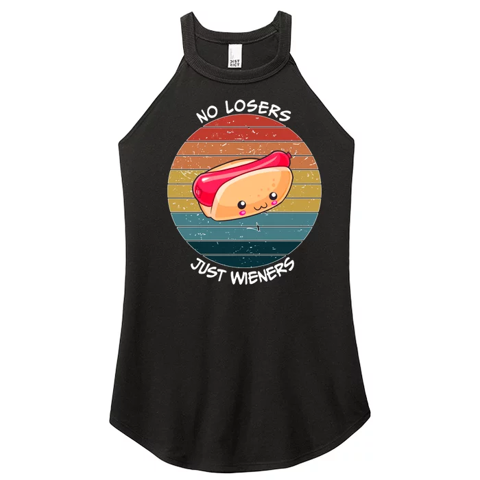 No Losers Just Wieners Women’s Perfect Tri Rocker Tank