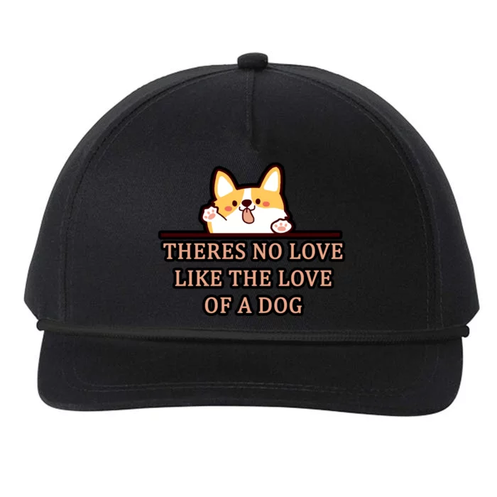 No Loves Like Dogs Snapback Five-Panel Rope Hat